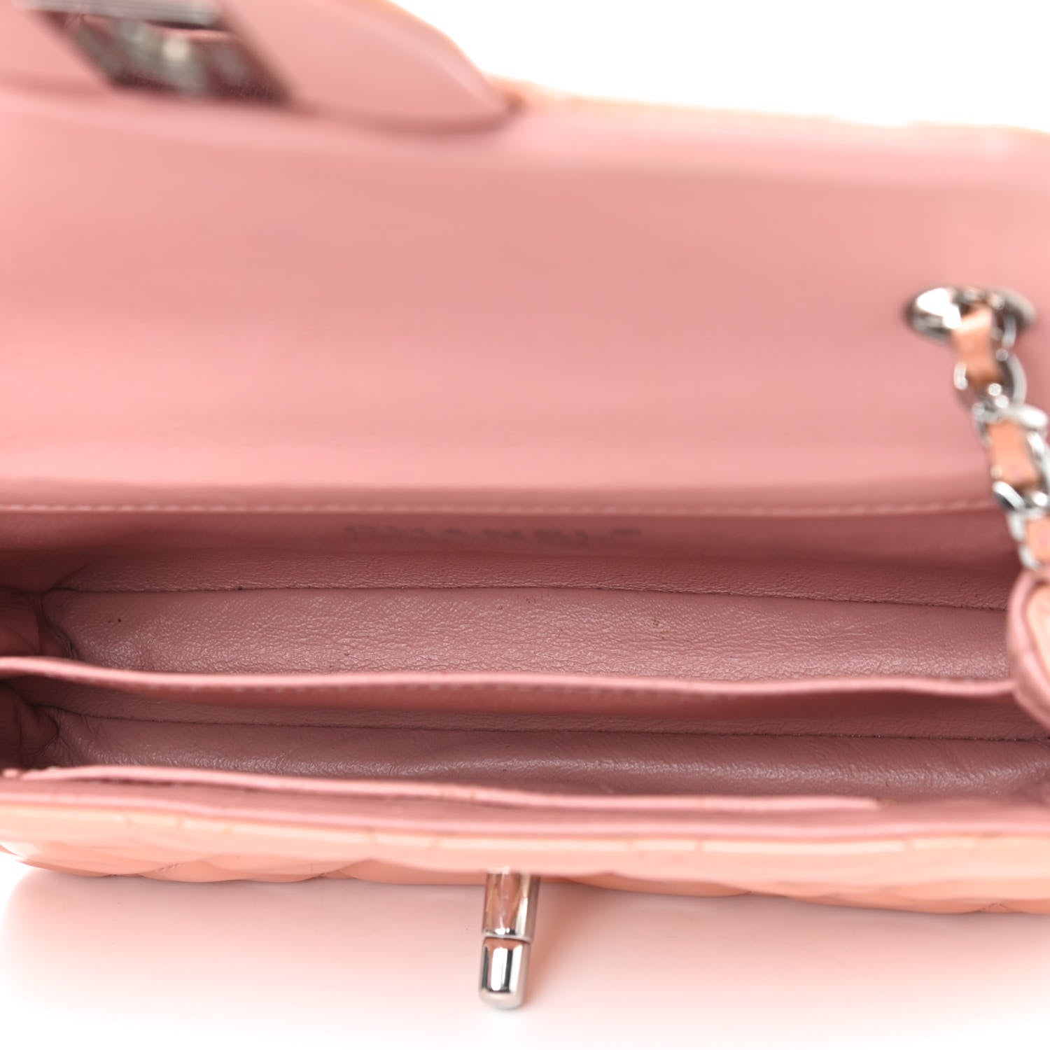 Chanel Patent Calfskin Quilted Mini Rectangular Flap Light Pink 4 of 13