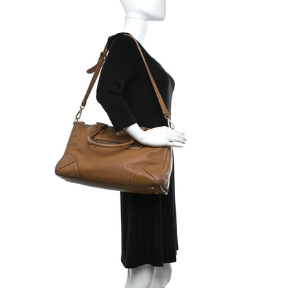 Prada Vitello Daino Shopping Satchel Caramel 2 of 16