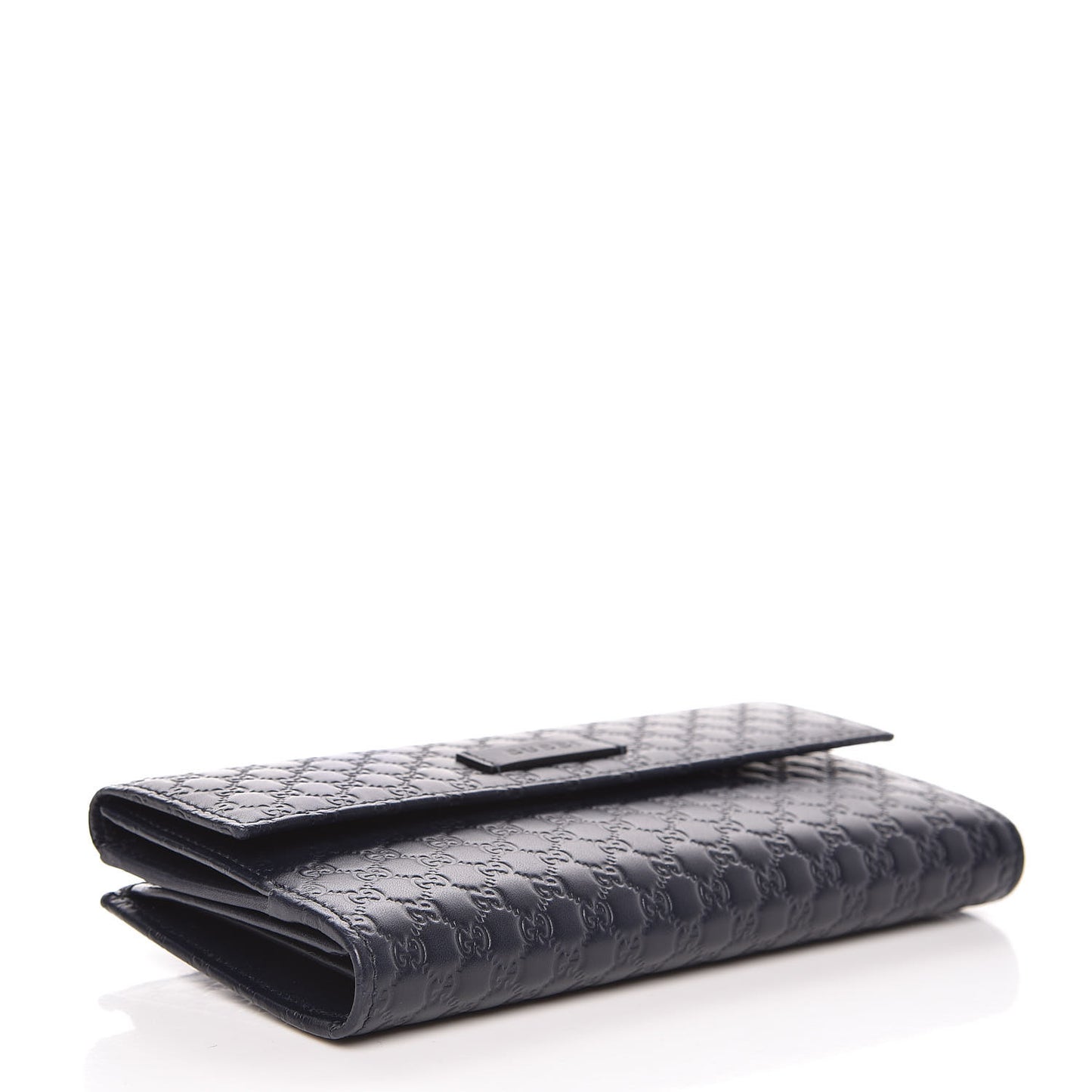 Microguccissima Continental Flap Wallet Navy