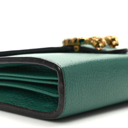 Gucci Calfskin Mini Dionysus Chain Wallet Emerald 8 of 10