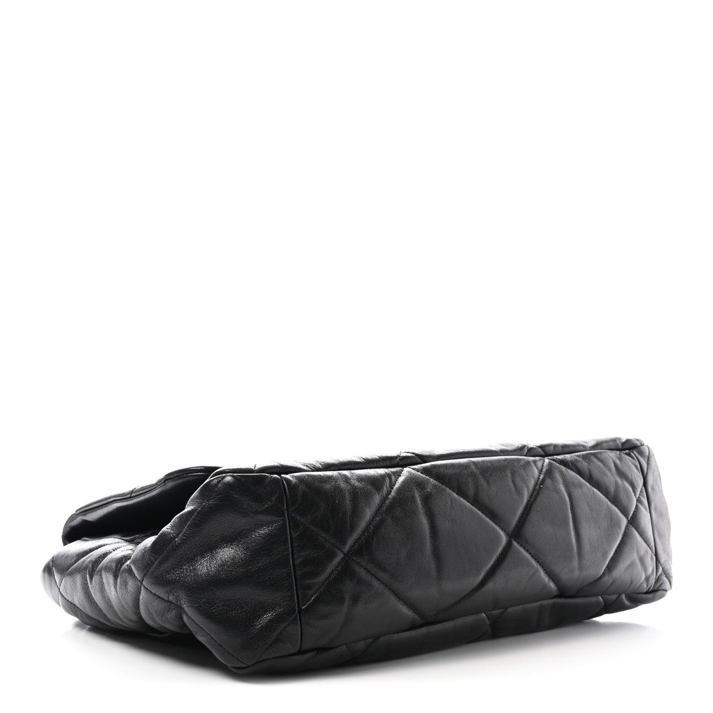 Lambskin Quilted Maxi 19 Flap Black