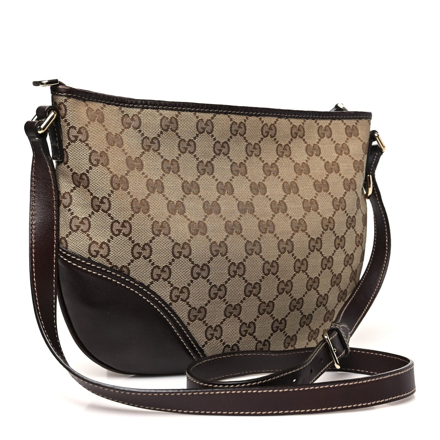 Monogram Medium New Britt Half Moon Hobo Dark Brown
