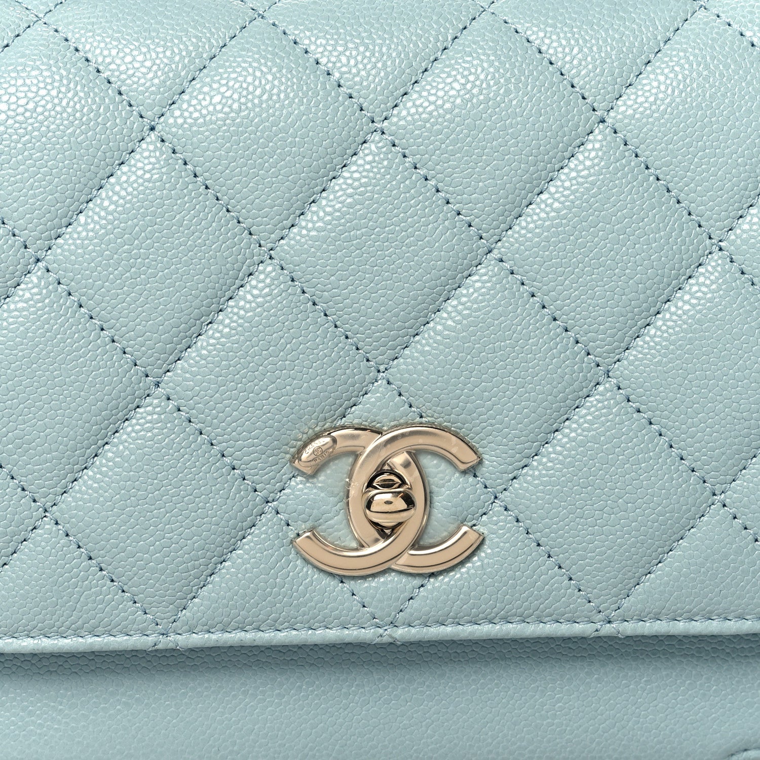 Chanel Caviar Quilted Medium Business Affinity Flap Light Blue 9 of 12