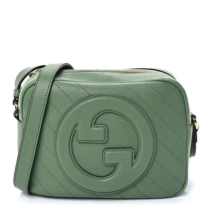 Gucci Sakai Be Green Calfskin Diagonal Stitched Small Blondie Shoulder Bag Green Soil Grass 1 of 8