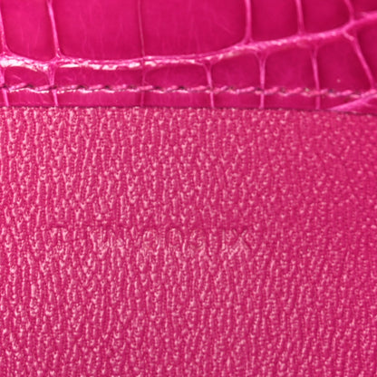 Hermes Shiny Alligator Constance Long Wallet Rose Scheherazade 8 of 8