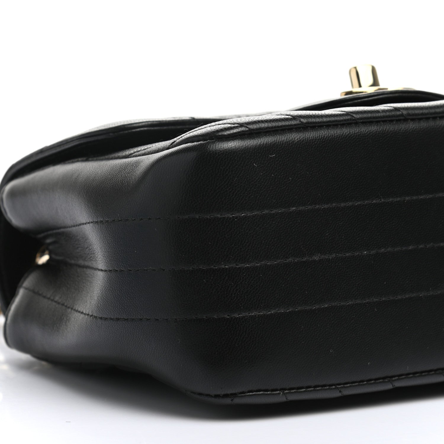 Chanel Lambskin Chevron Quilted Mini Square Flap Black 9 of 11