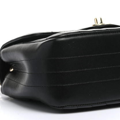 Chanel Lambskin Chevron Quilted Mini Square Flap Black 9 of 11