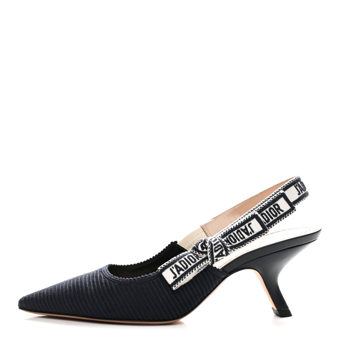 Technical Canvas Ribbon J Adior Slingback 65mm Pumps 37 Deep Blue