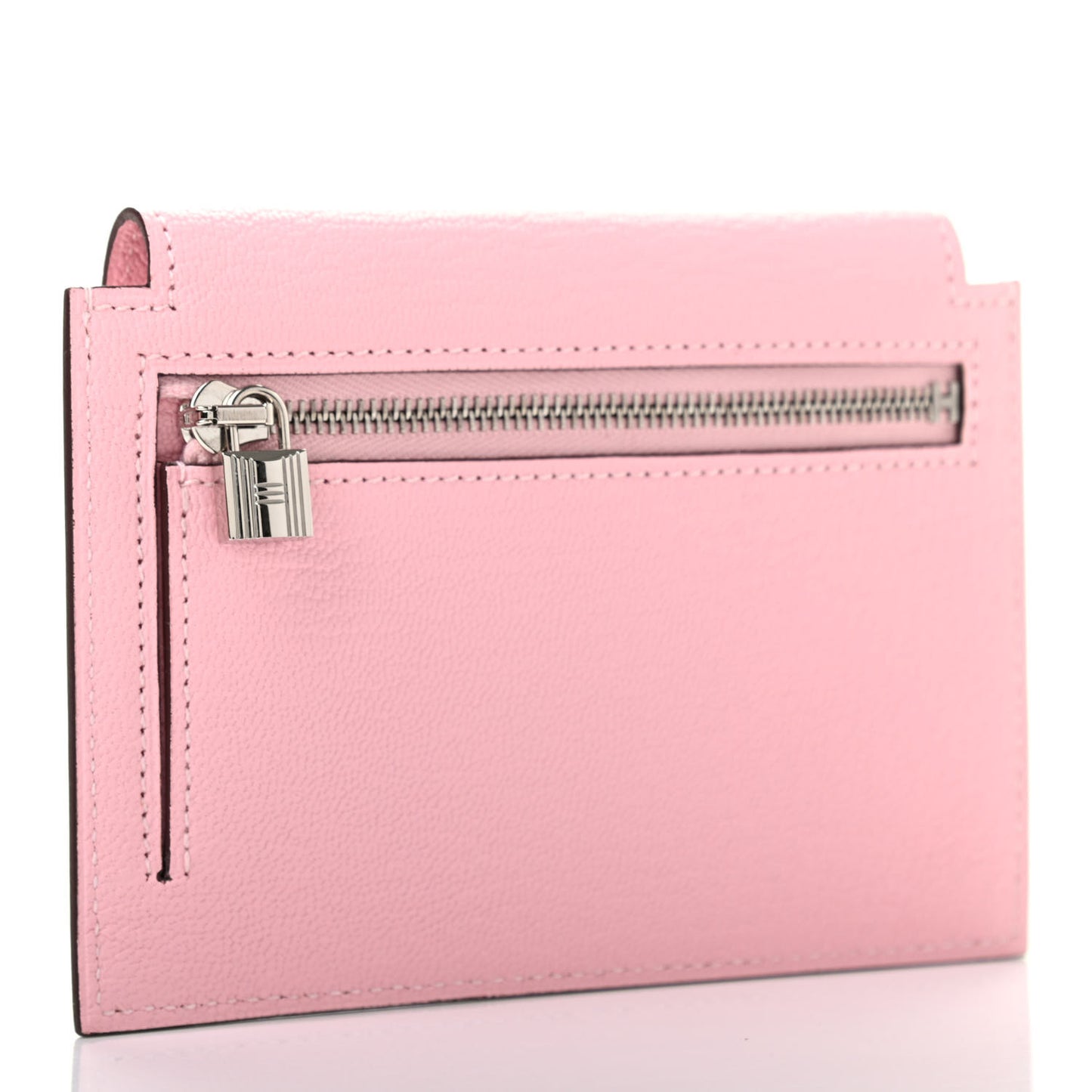 Chevre Mysore Kelly Pocket Compact Wallet Rose Sakura