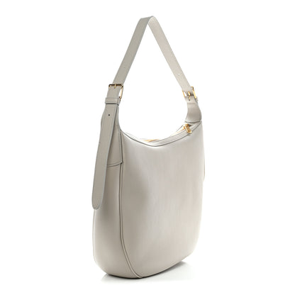 Celine Supple Calfskin Cuir Triomphe Heloise Shoulder Bag Light Stone 3 of 10
