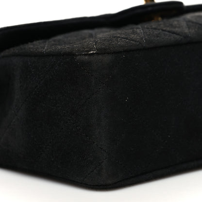 Chanel Suede Quilted Mini Square Flap Black 9 of 10