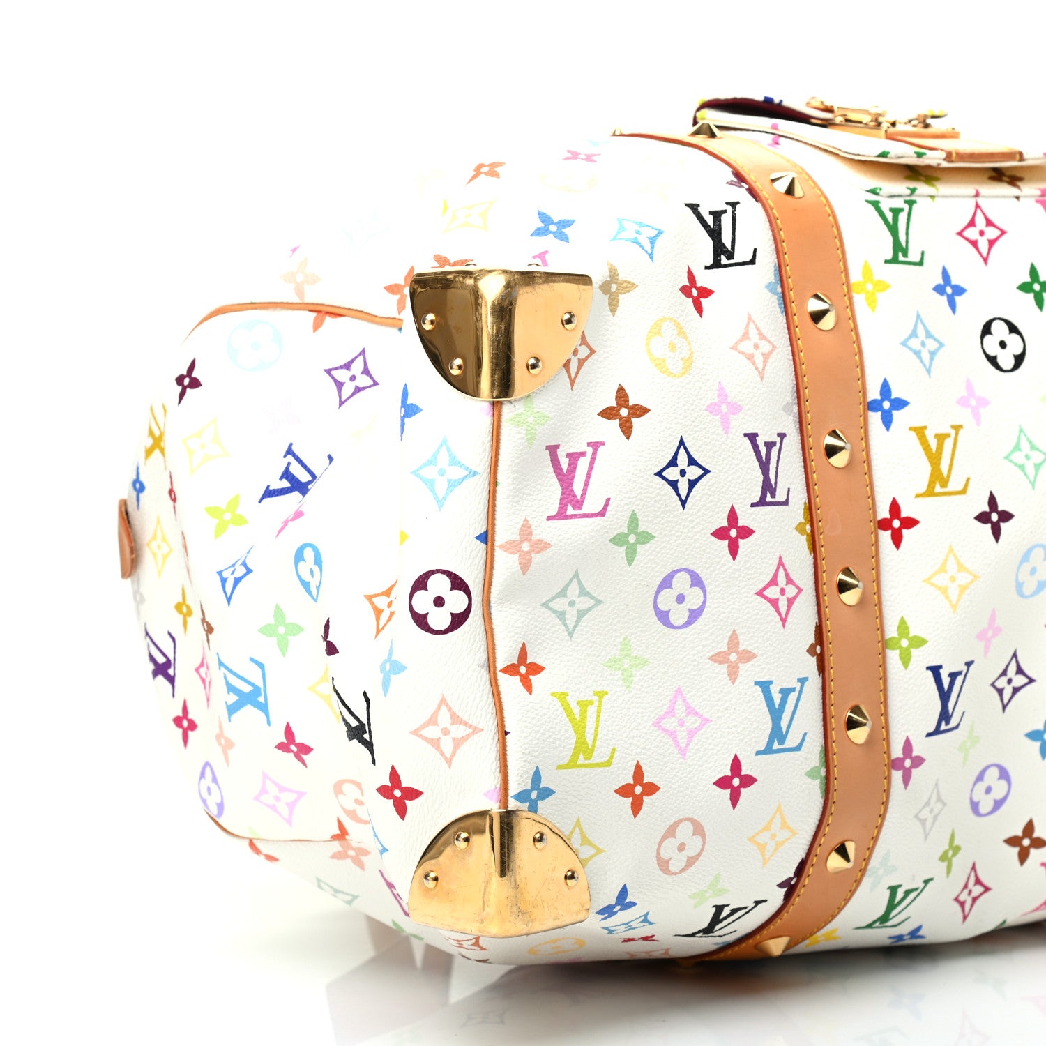 Louis Vuitton Monogram Multicolor Keepall 45 White 6 of 7