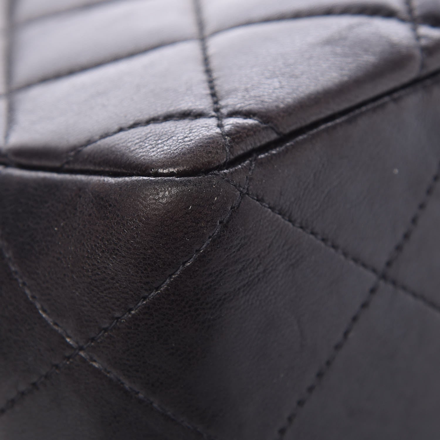Chanel Lambskin Quilted Jumbo Single Flap Black 12 of 15
