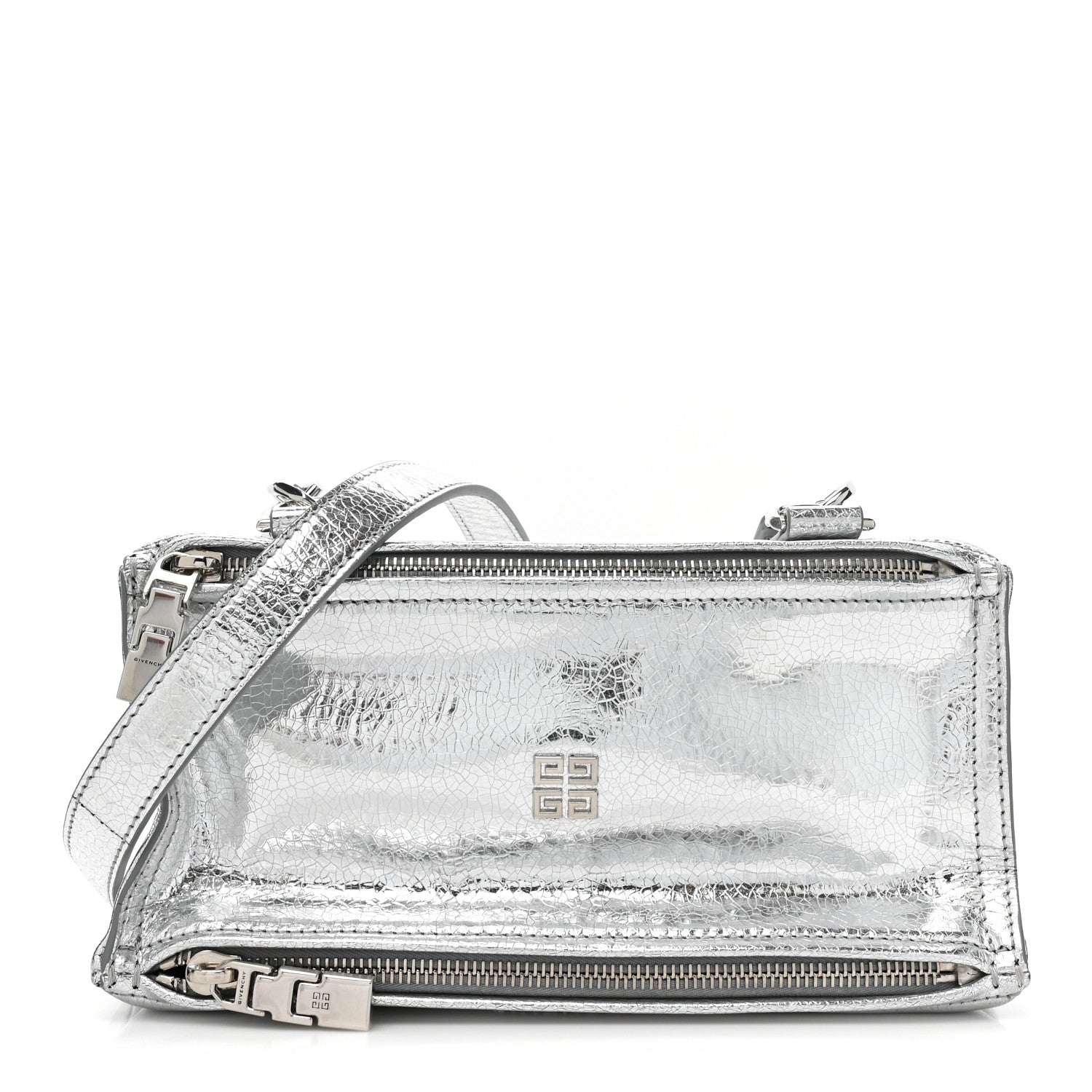 Givenchy Metallic Lambskin Mini Pandora Silvery 1 of 9