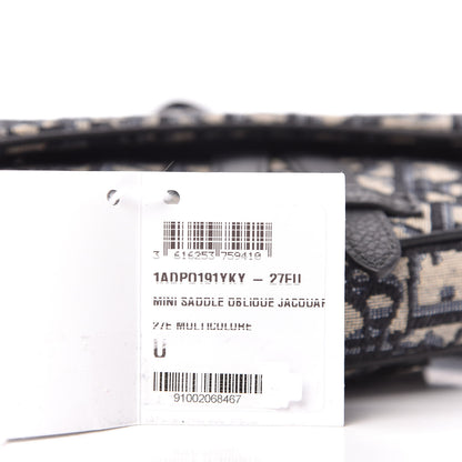 Christian Dior Oblique Mini Saddle Bag Blue 9 of 9