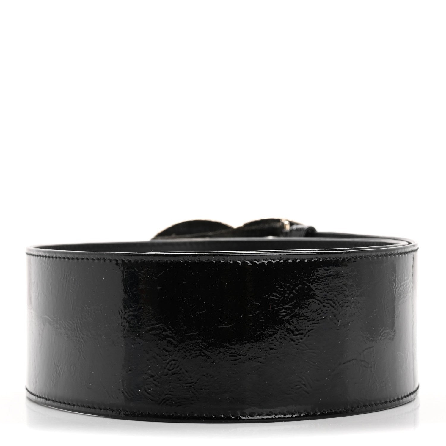 Chanel Patent CC Wide Belt 80 32 Black 2 of 7