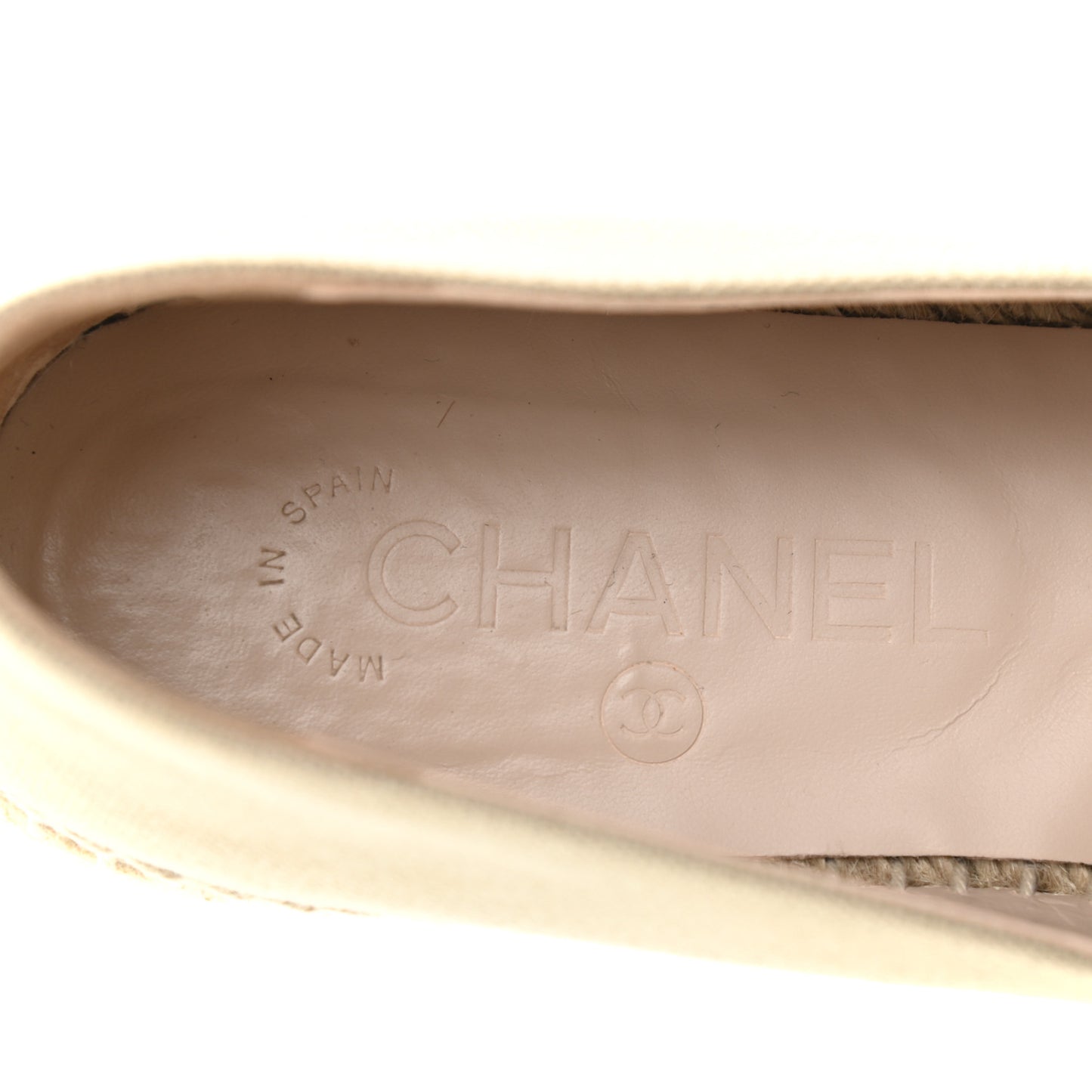 Canvas Grosgrain CC Espadrilles 38 Light Green Black