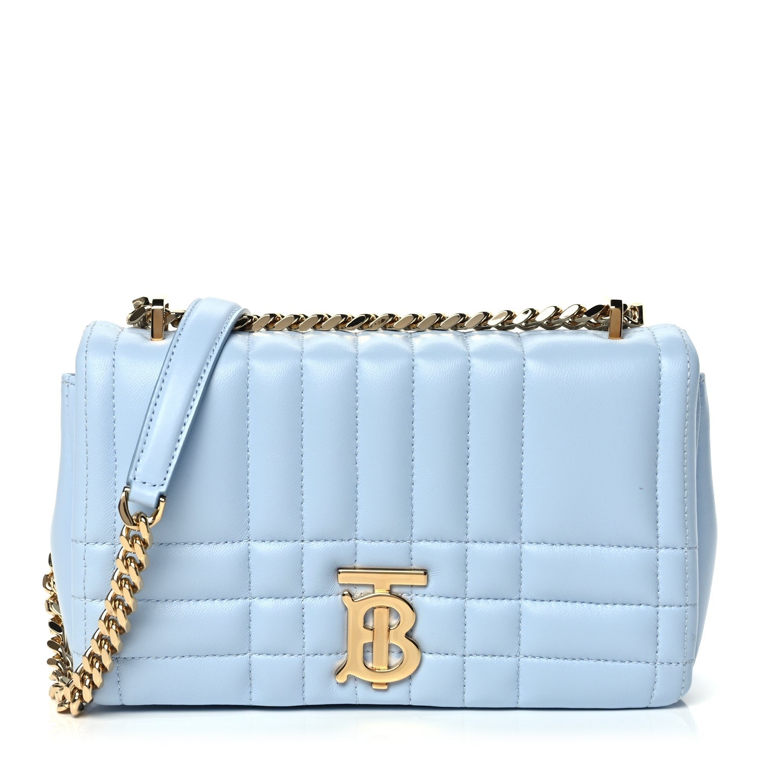Burberry Lambskin Quilted Small Lola Bag Pale Blue 1 of 9