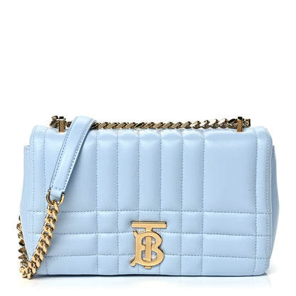 Burberry Lambskin Quilted Small Lola Bag Pale Blue 1 of 9