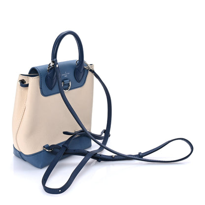 Louis Vuitton Calfskin Lockme Mini Backpack Blue Jean Creme 3 of 9