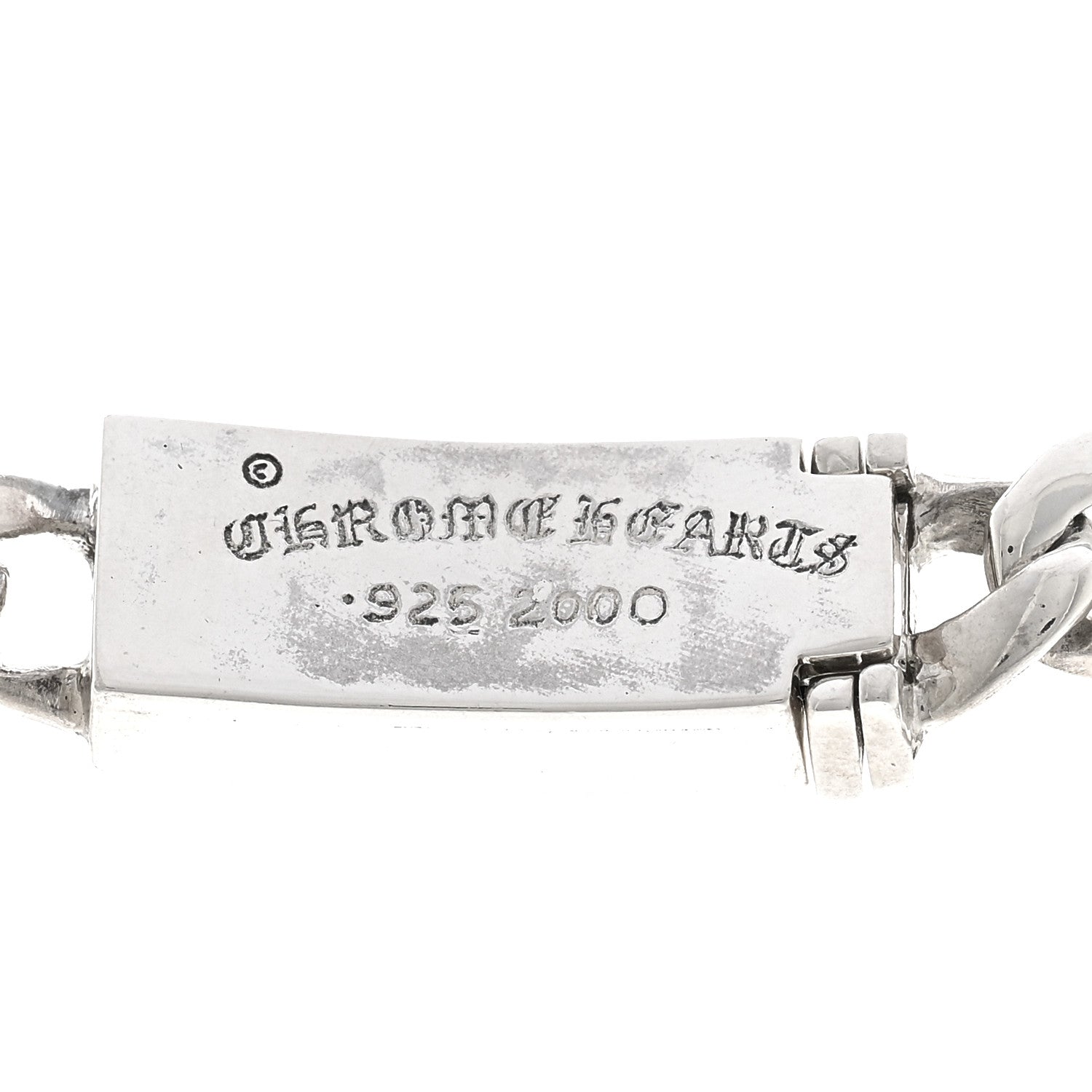 Chrome Hearts Sterling Silver Bella Mini ID Choker Necklace 5 of 5