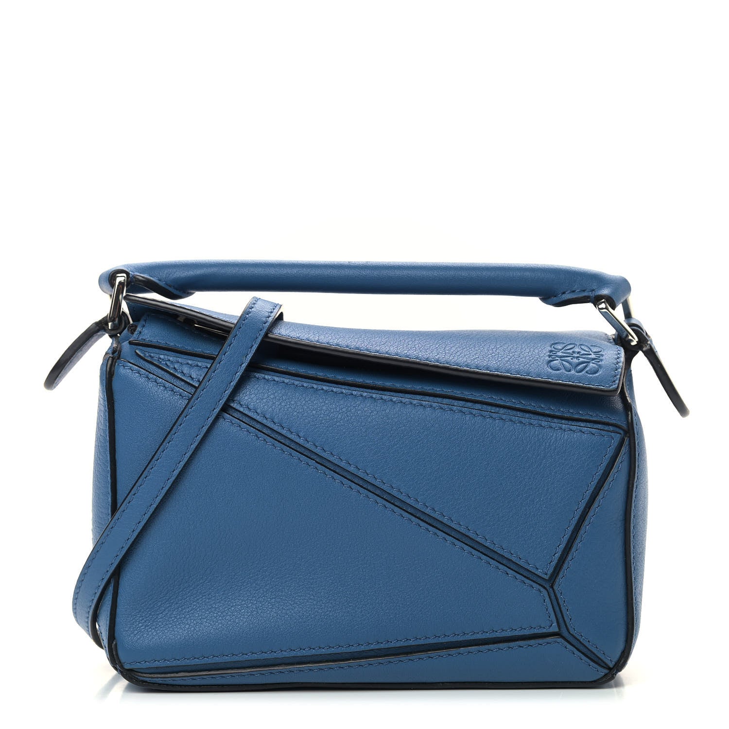 Loewe Calfskin Mini Puzzle Bag Blue 1 of 10