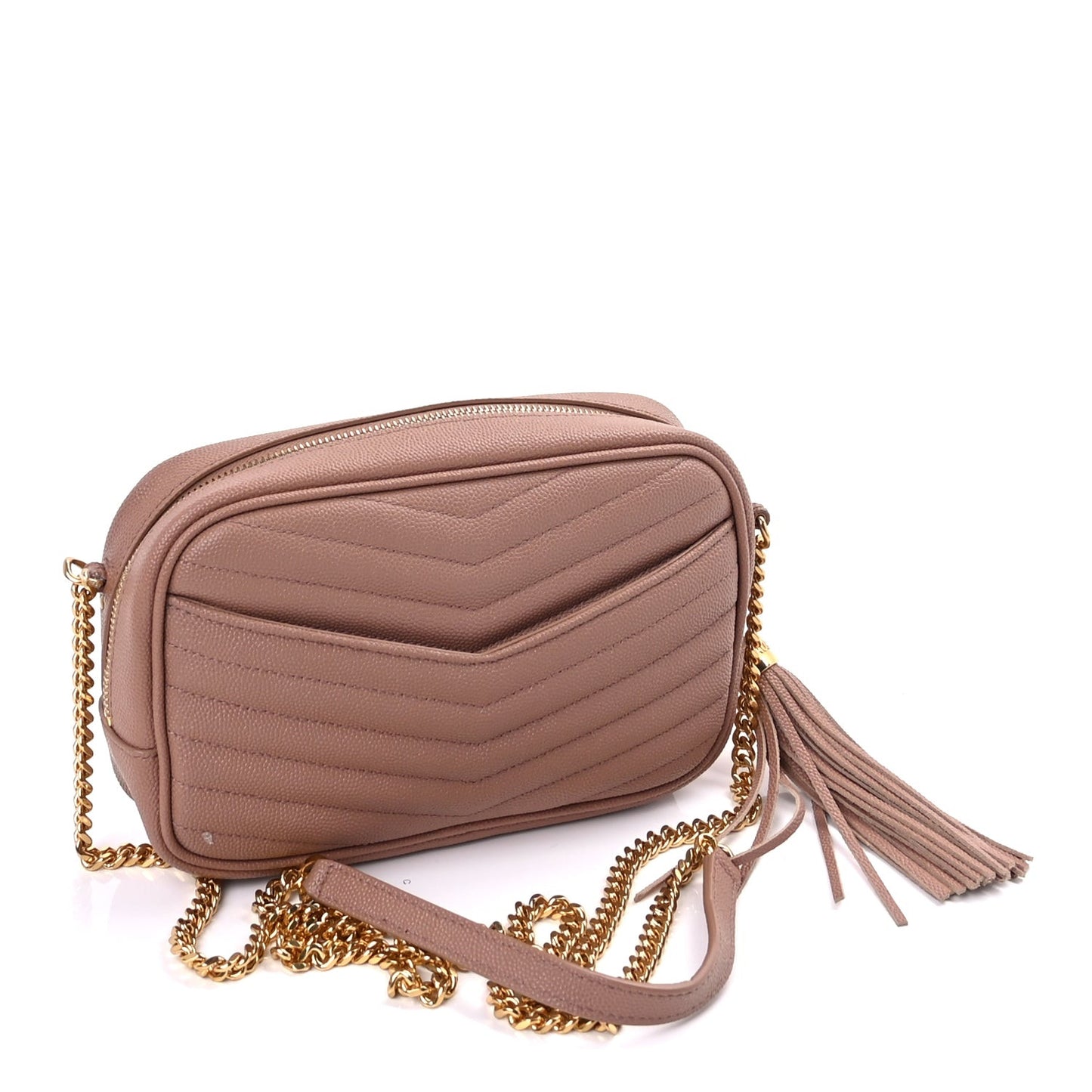Grain De Poudre Matelasse Monogram Mini Lou Camera Bag Vintage Peach