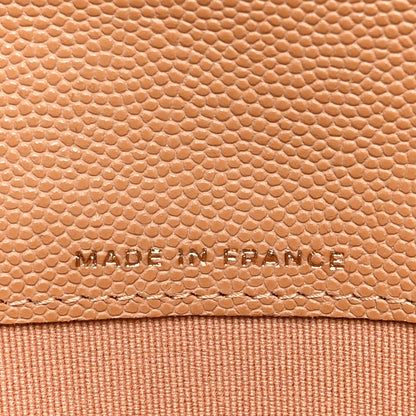 Chanel Caviar Quilted Large Gusset Flap Wallet Beige 7 of 11