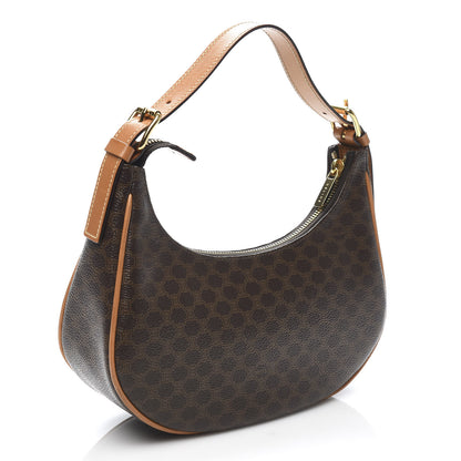 Celine Canvas Calfskin Macadam Hobo Shoulder Bag 3 of 10