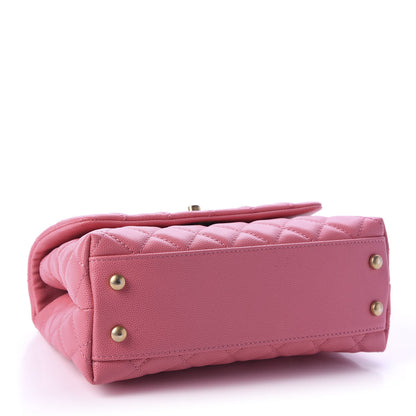 Chanel Caviar Lizard Embossed Quilted Mini Coco Handle Flap Pink 5 of 12