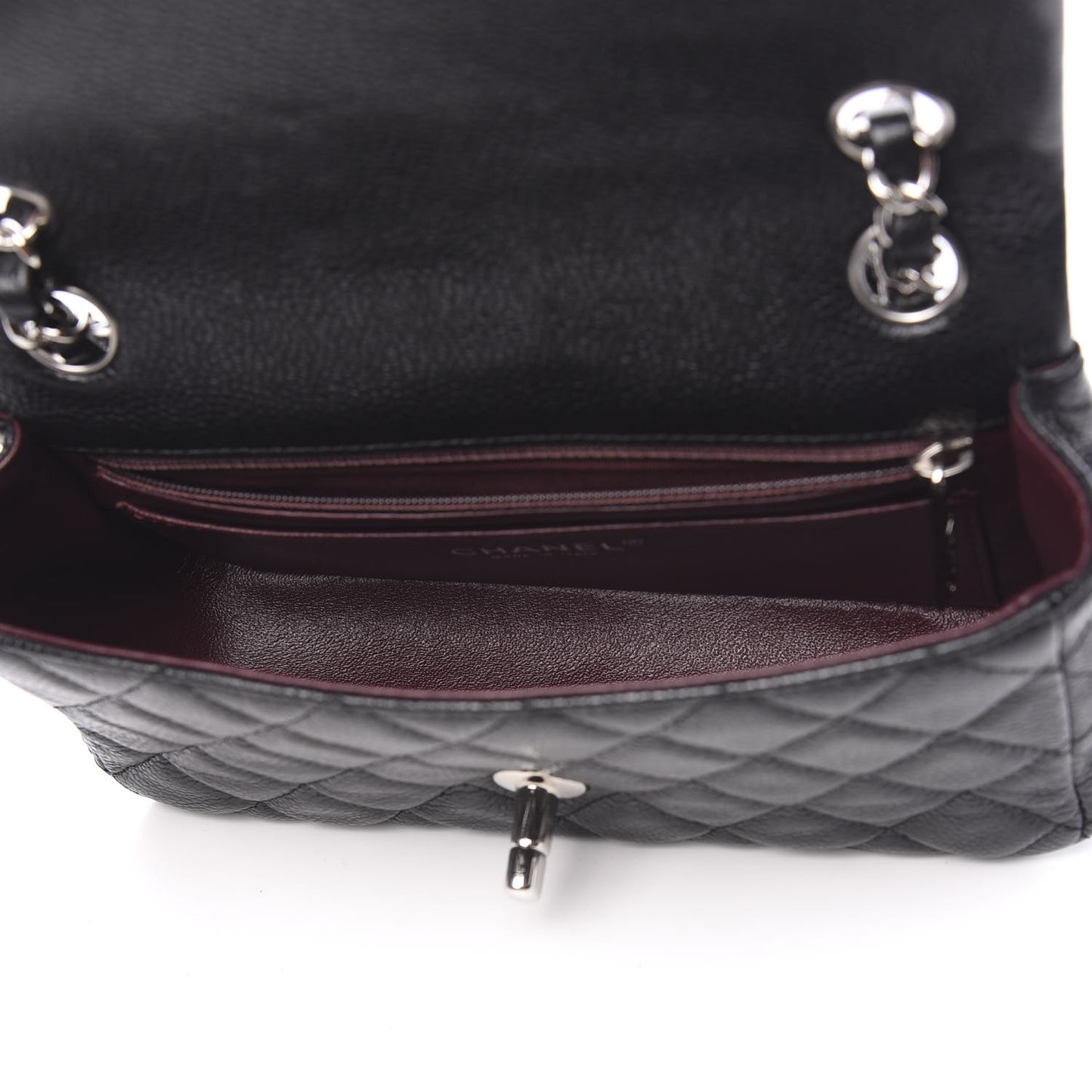 Caviar Quilted Mini Rectangular Flap Black