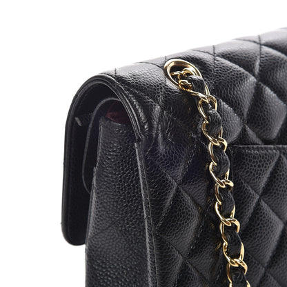 Chanel Caviar Quilted Medium Double Flap Black 10 of 17