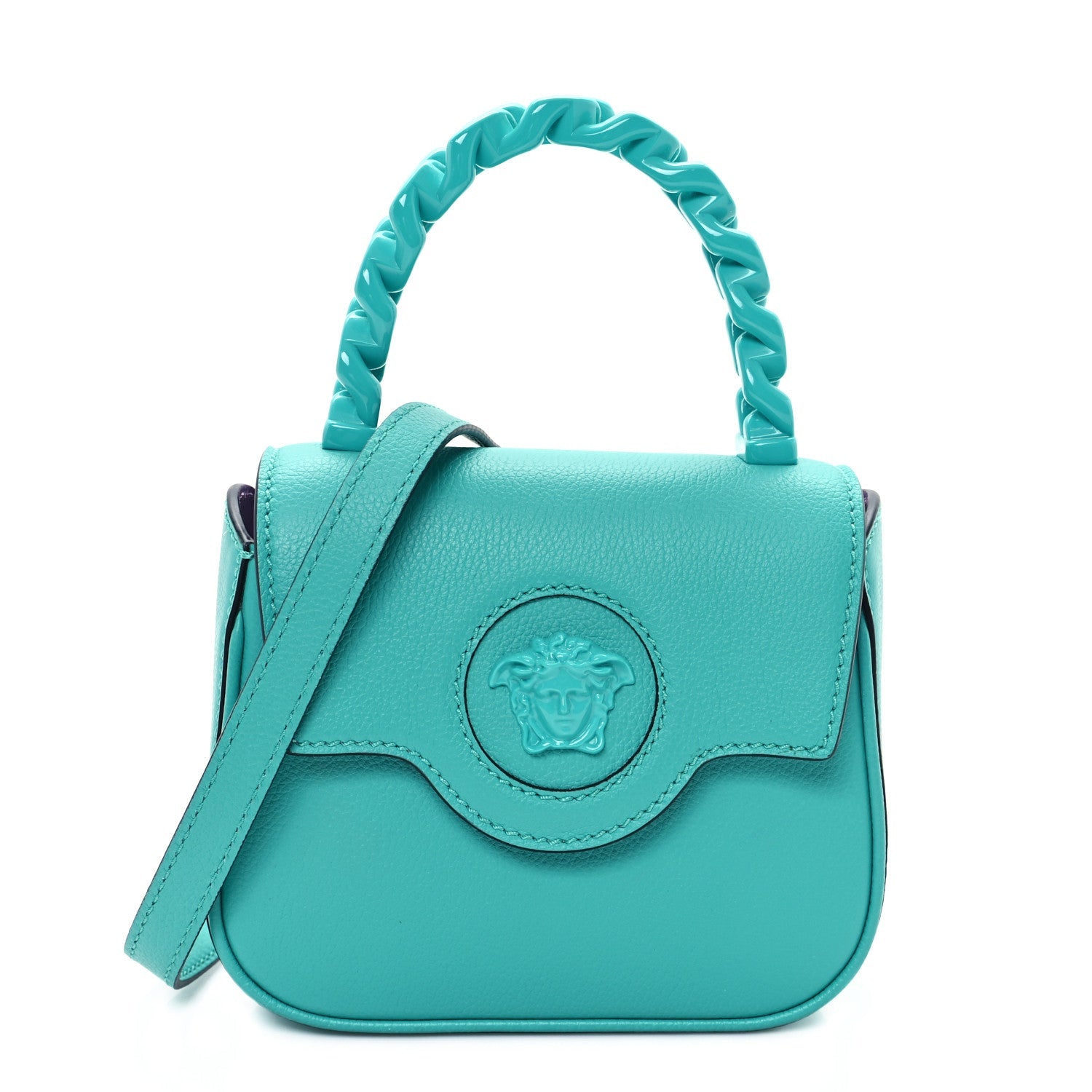 Versace Calfskin Mini La Medusa Bag Turquoise 1 of 7