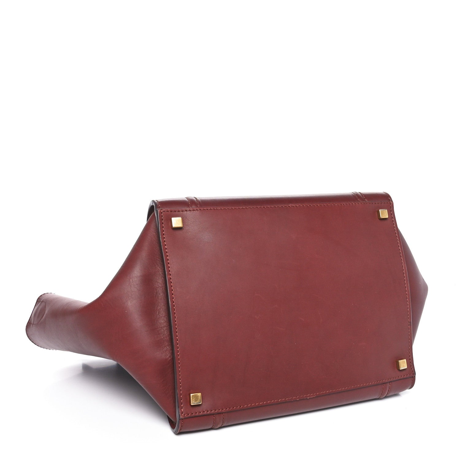 Celine Supple Calfskin Medium Phantom Luggage Burgundy 4 of 10