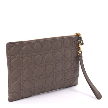 Christian Dior Supple Calfskin Cannage Large Caro Daily Pouch Warm Taupe 3 of 6