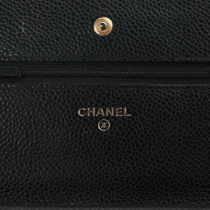 Chanel Caviar Quilted Wallet On Chain WOC Black 5 of 10