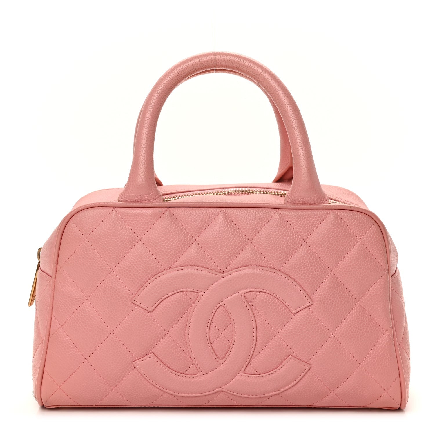 Chanel Caviar Quilted Small Bowler Pink 1 of 9