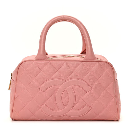 Chanel Caviar Quilted Small Bowler Pink 1 of 9