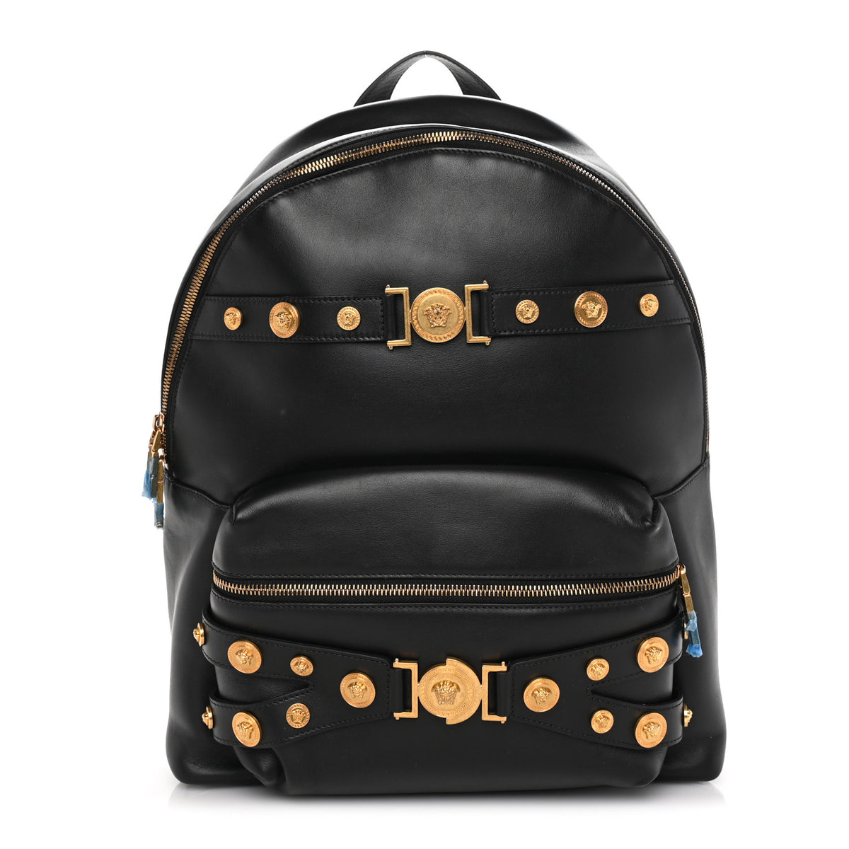Calfskin Medallion Tribute Backpack Black