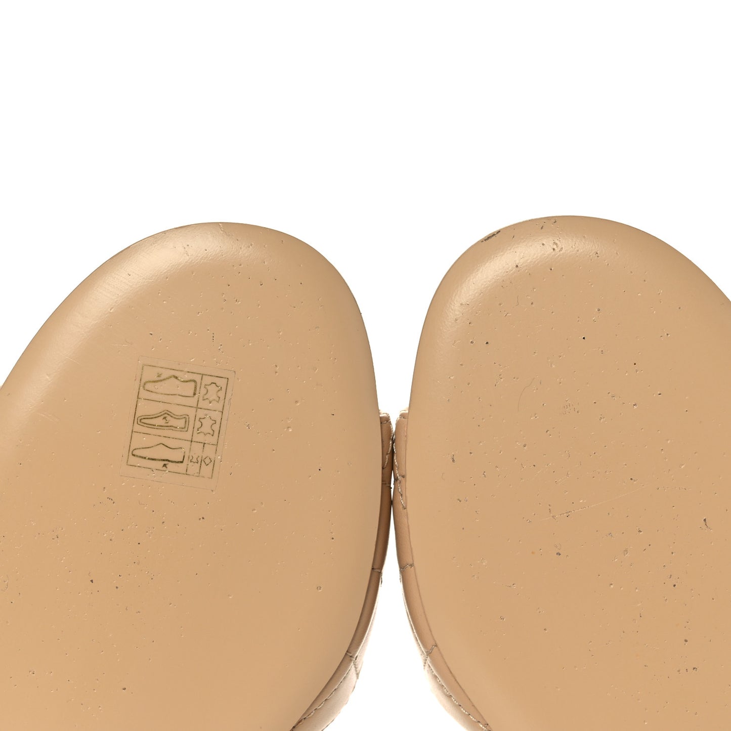 Lambskin Quilted CC Turnlock Sandals 38.5 Beige