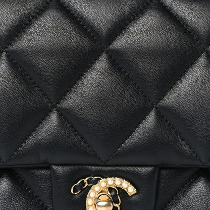 Chanel Lambskin Quilted Crush on Chains Flap Bag Black 7 of 9