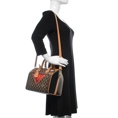 Louis Vuitton Transformed Damier Ebene Time Trunk Speedy Bandouliere 25 Black 2 of 9
