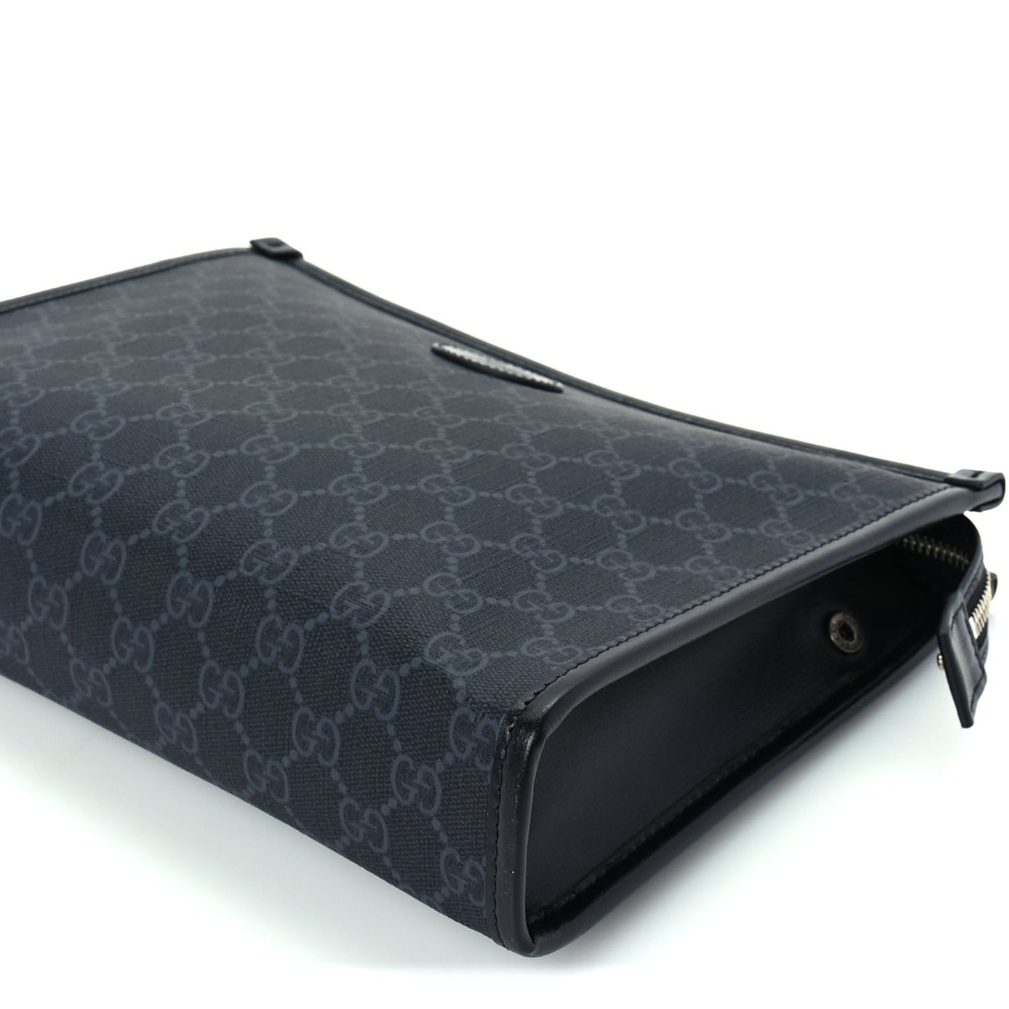 GG Supreme Monogram Azalea Calfskin Retro Interlocking G Beauty Case  Black
