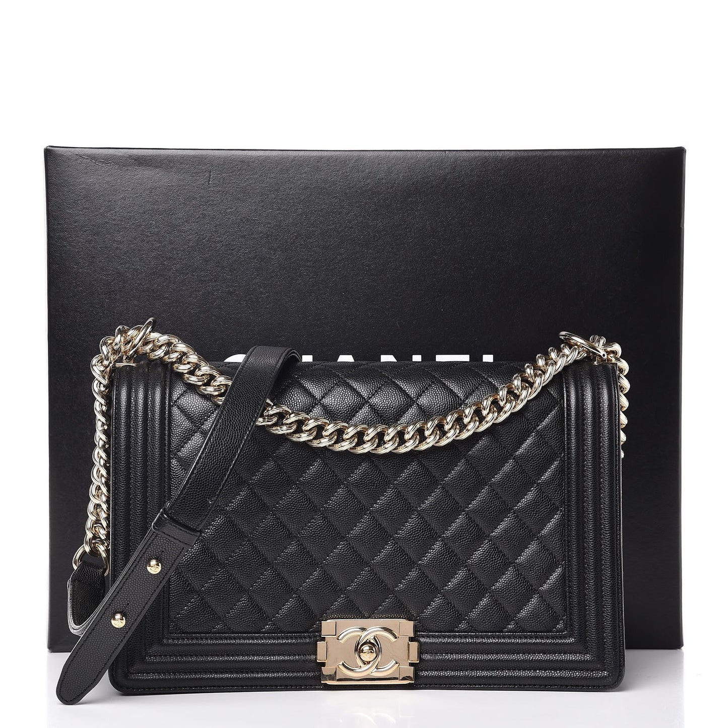 Caviar Quilted New Medium Boy Flap Black