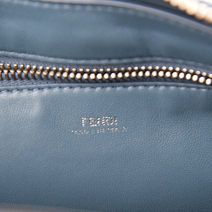 Fendi Shiny Nappa Trapuntata Small DotCom Click Top Handle Chain Satchel Blue 7 of 10