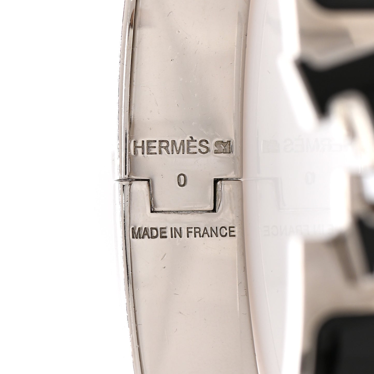 Enamel Narrow Clic Clac H Bracelet PM Black