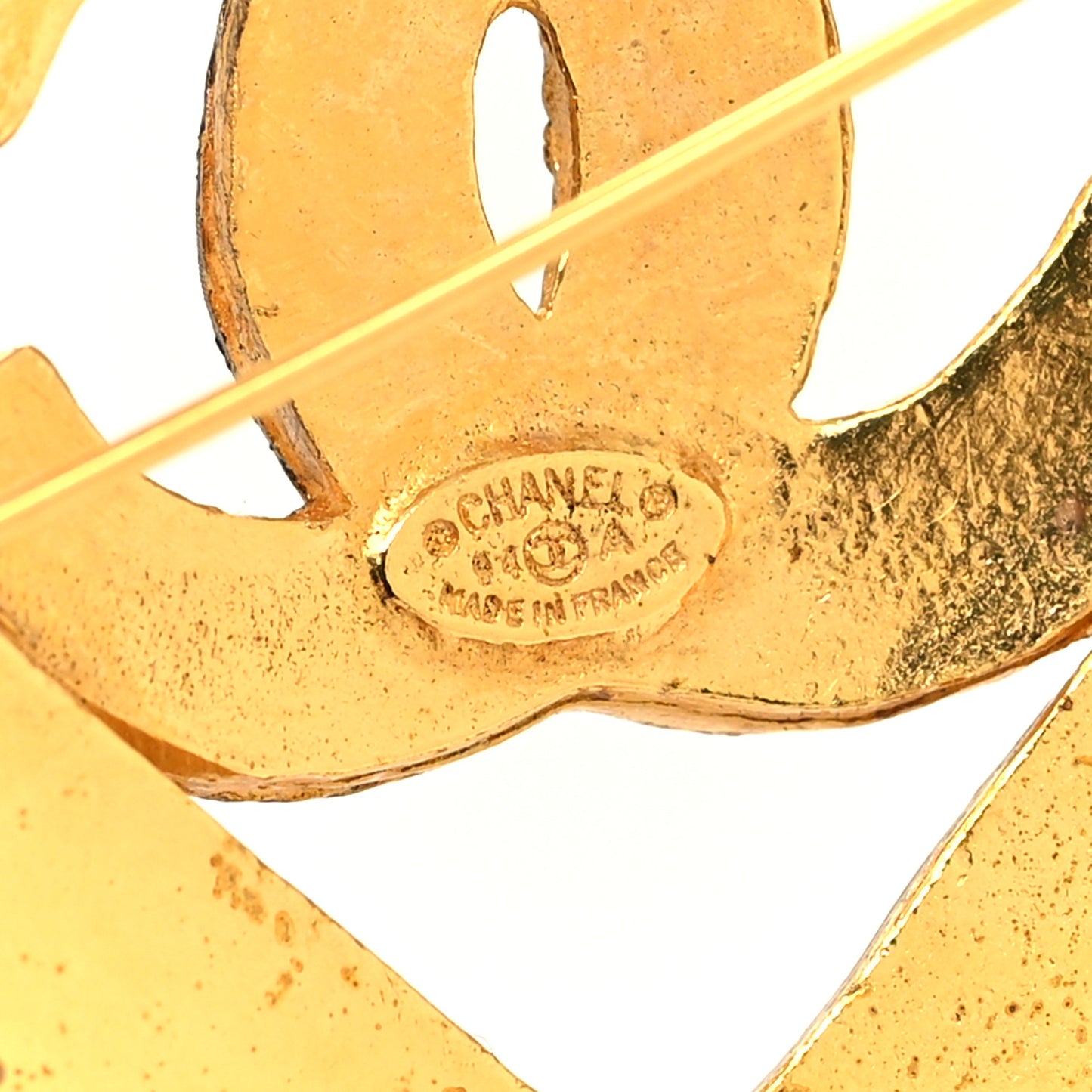 CC Square Brooch Gold