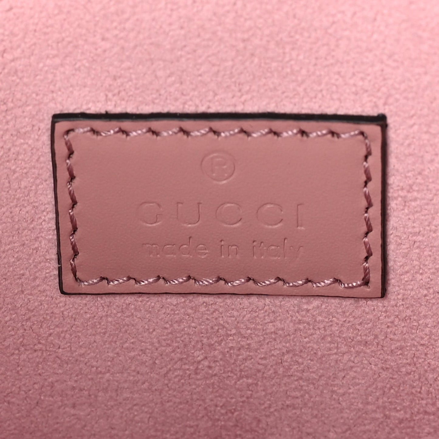 Gilbert Calfskin Jumbo GG Embossed Super Mini Tote Bag Porcelain Rose