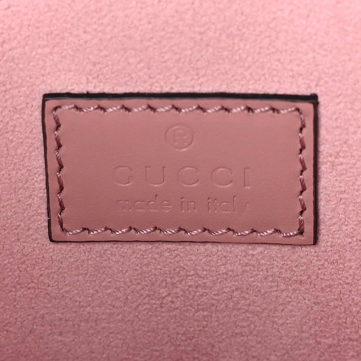 Gucci Gilbert Calfskin Jumbo GG Embossed Super Mini Tote Bag Porcelain Rose 5 of 7