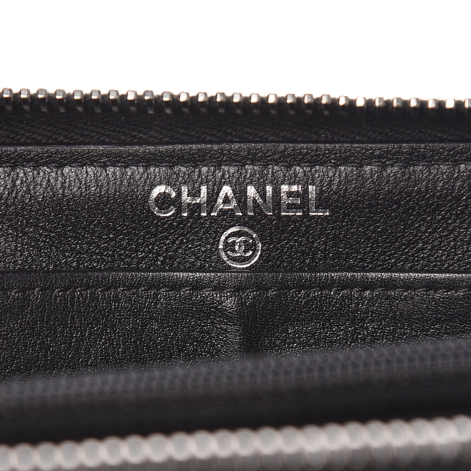 Chanel Patent Quilted Zip Around Wallet Black 6 of 8